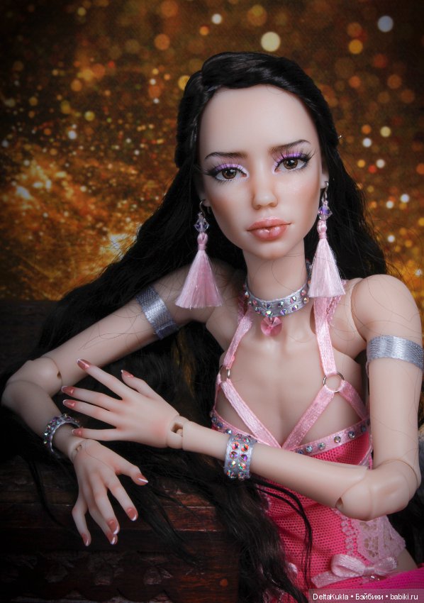 Линда, розовая карамель — Авторские шарнирные куклы своими руками: лепка (фото 8)