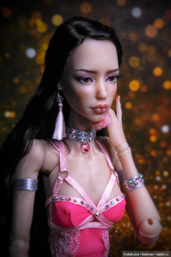 Линда, розовая карамель — Авторские шарнирные куклы своими руками: лепка (фото 2)