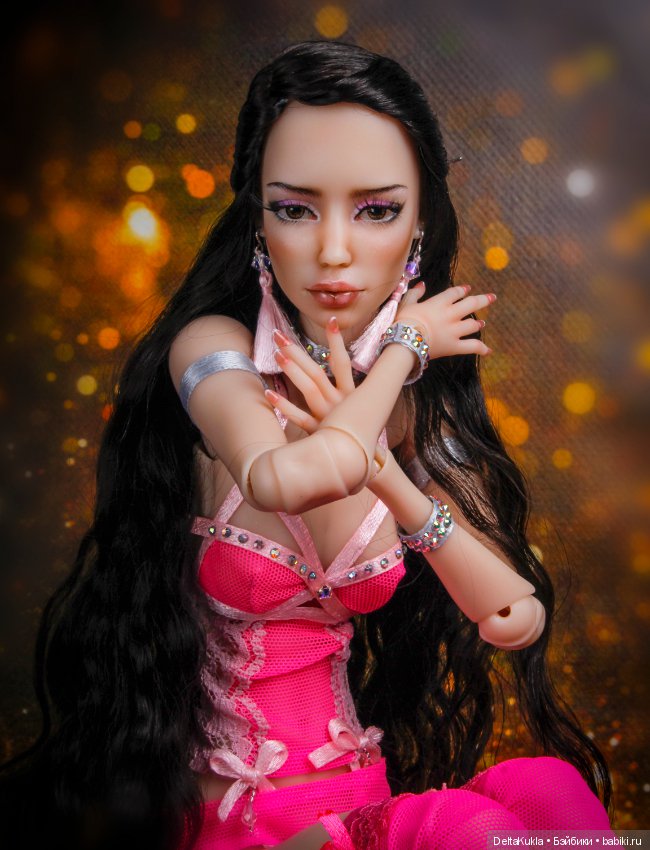 Линда, розовая карамель — Авторские шарнирные куклы своими руками: лепка (фото 10)