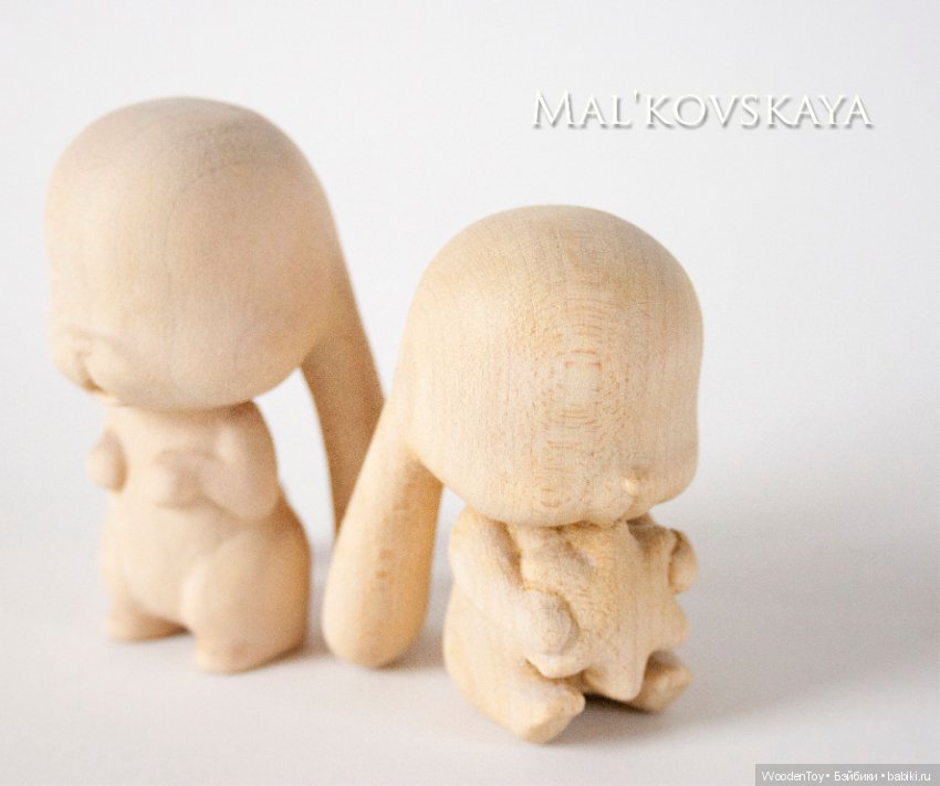 Кленовая зайка — Авторские игрушки из дерева: резьба (фото 8)