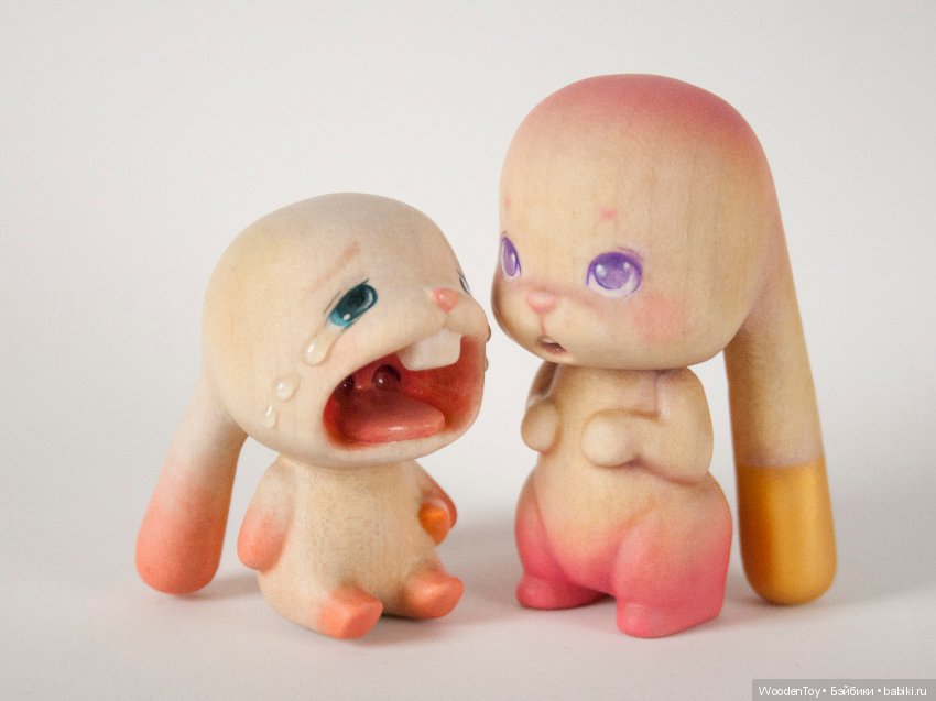 Кленовая зайка — Авторские игрушки из дерева: резьба (фото 9)