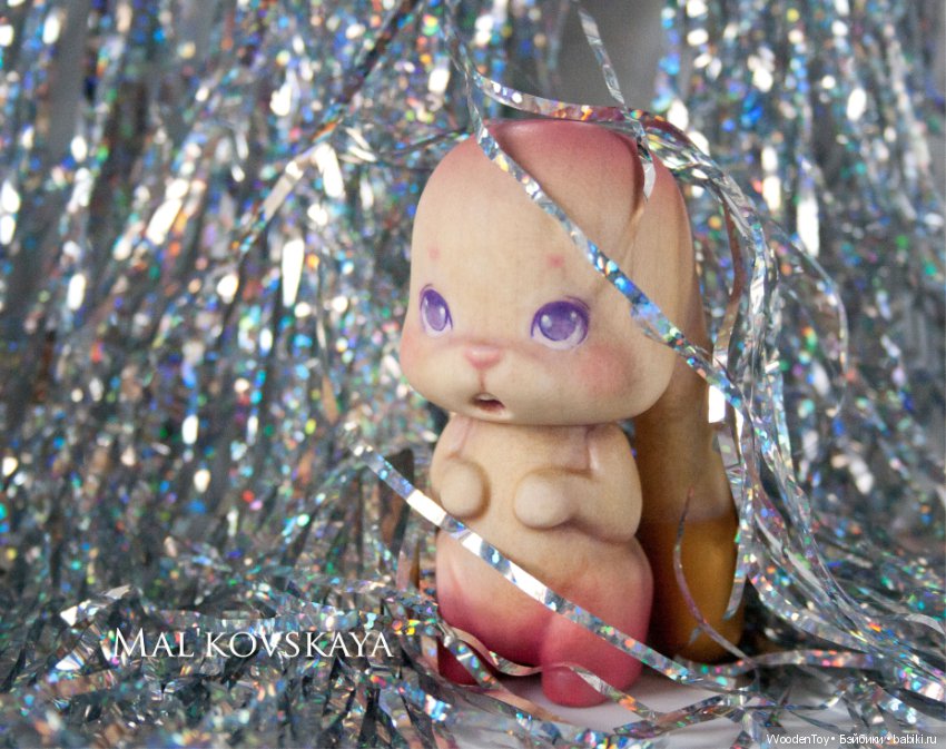 Кленовая зайка — Авторские игрушки из дерева: резьба (фото 5)