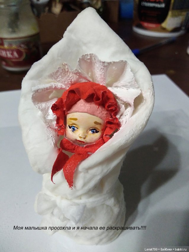 Как я делаю малышку пеленашку из ваты