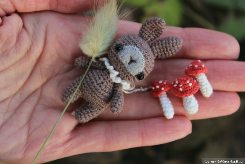 Лукошко мухоморов — Вязаные игрушки и амигуруми: крючком (фото 5)