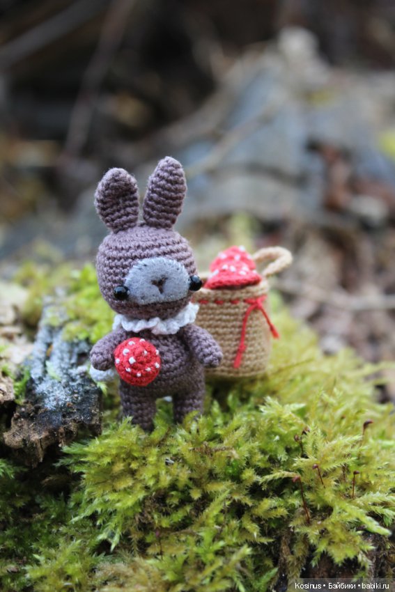 Лукошко мухоморов — Вязаные игрушки и амигуруми: крючком (фото 3)