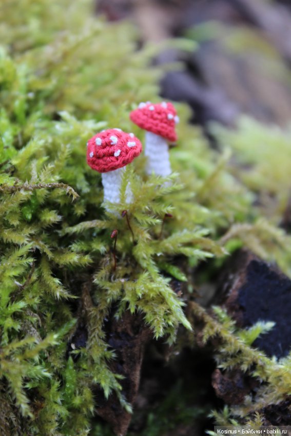 Лукошко мухоморов — Вязаные игрушки и амигуруми: крючком (фото 4)