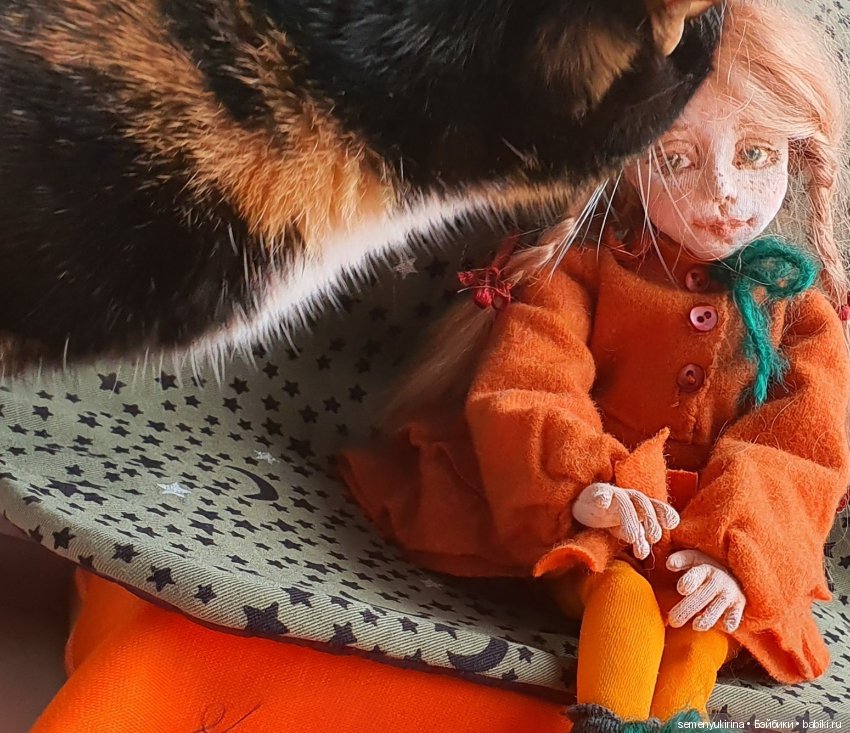 Мандаринка. Текстильная кукла...авторская (фото 5)