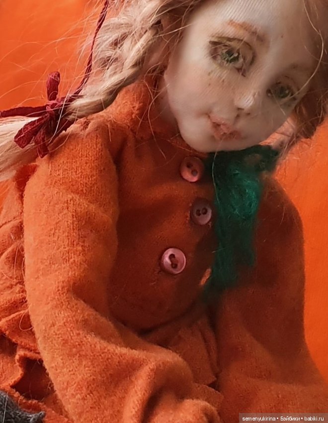 Мандаринка. Текстильная кукла...авторская (фото 7)