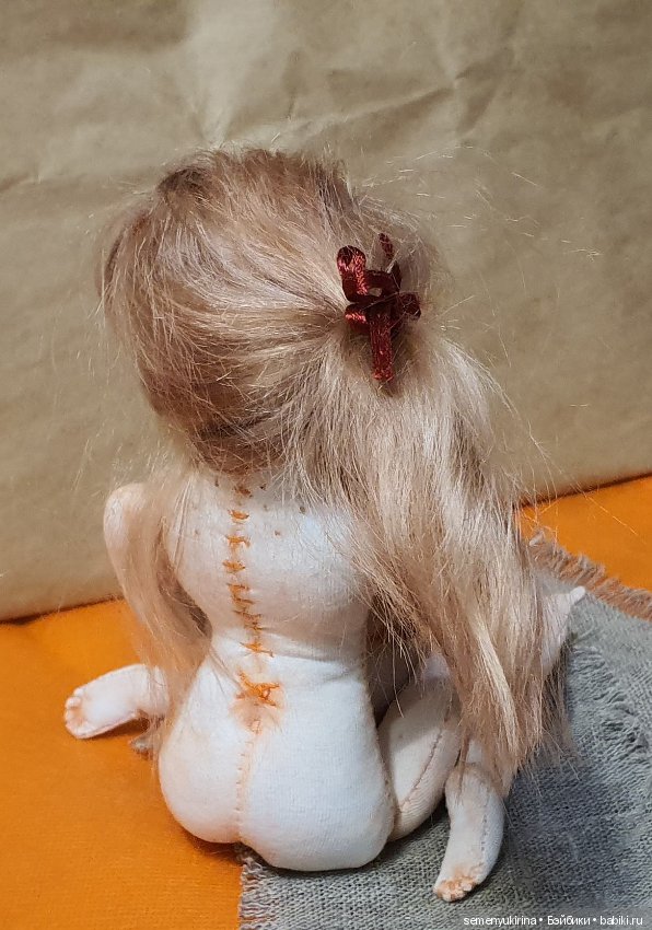 Мандаринка. Текстильная кукла...авторская