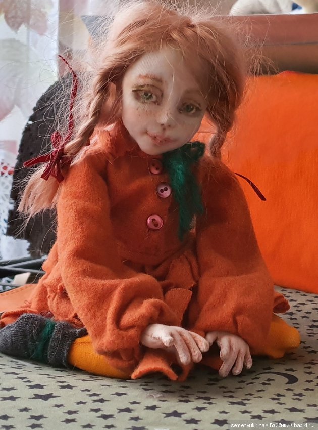 Мандаринка. Текстильная кукла...авторская (фото 8)