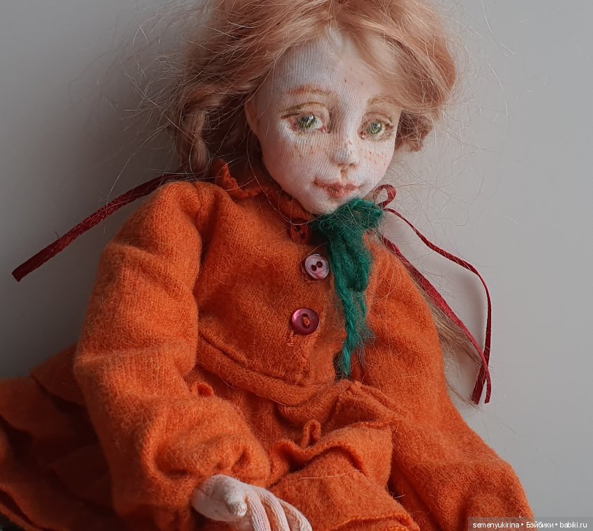 Мандаринка. Текстильная кукла...авторская (фото 3)