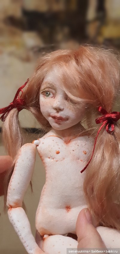 Мандаринка. Текстильная кукла...авторская (фото 9)