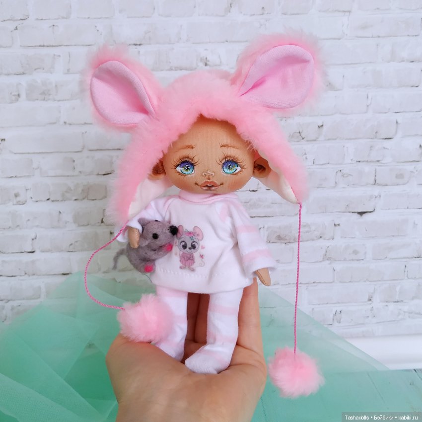 Зефирные мышки — Авторские текстильные куклы: Вальдорфские