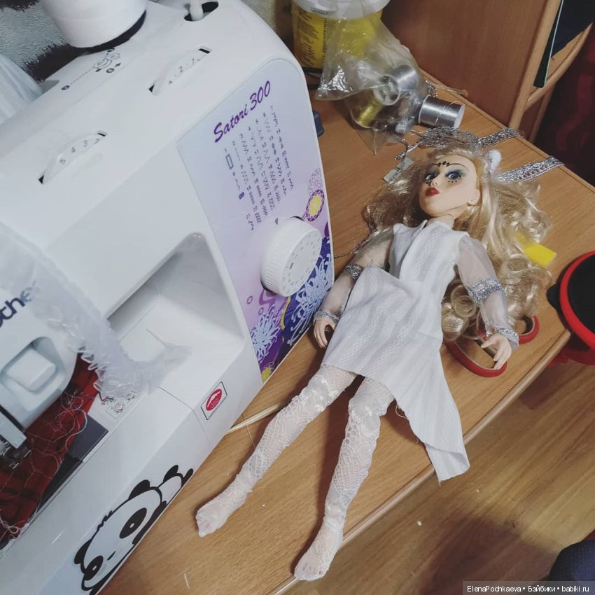 Волшебная Снегурочка, шарнирная интерьерная кукла (фото 10)