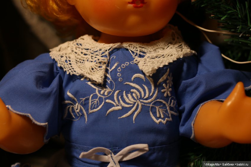 Платье цвета васильков — Советские винтажные куклы (СССР): Ленигрушка (фото 5)