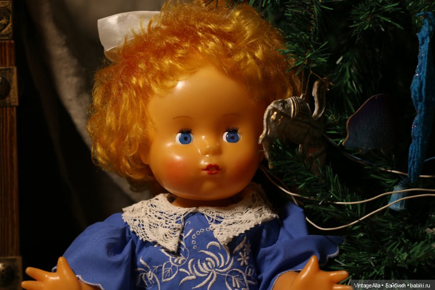 Платье цвета васильков — Советские винтажные куклы (СССР): Ленигрушка (фото 4)