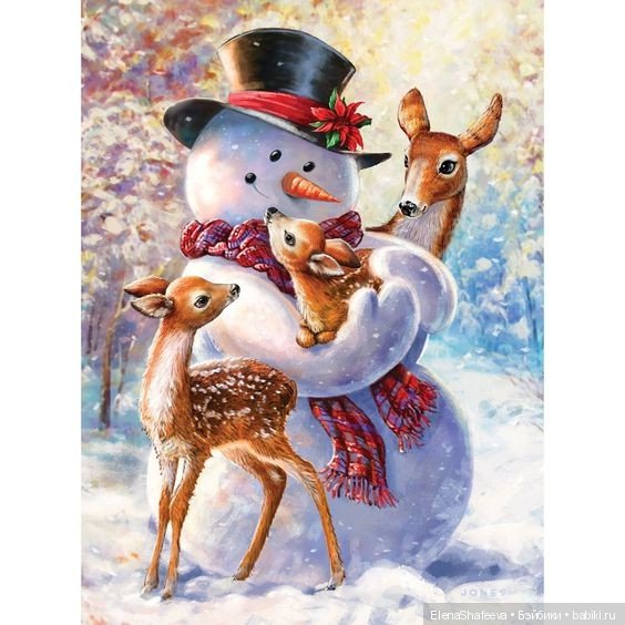 Светлые, добрые, позитивные снеговики художницы Доны Гельсингер (фото 8)