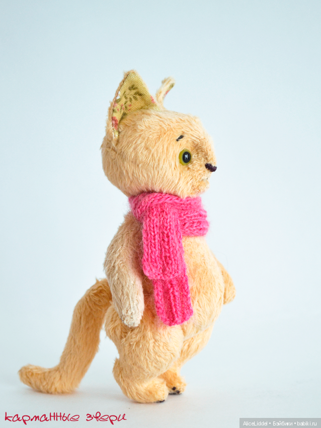 Котик Плюша — Текстильные игрушки и примитивы: кофейные (фото 2)