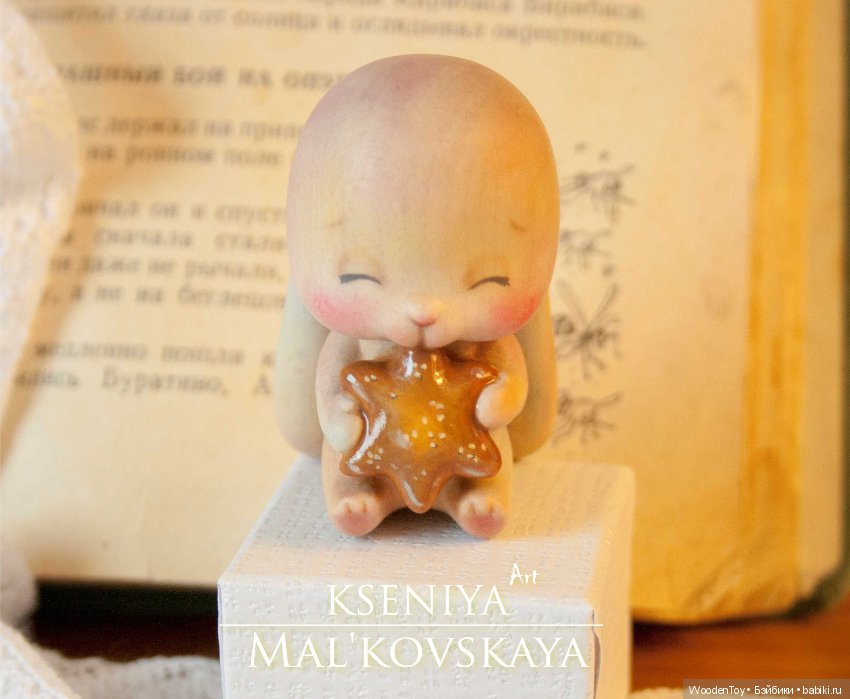 Сладкий зайка (вырезан из клёна) (фото 5)