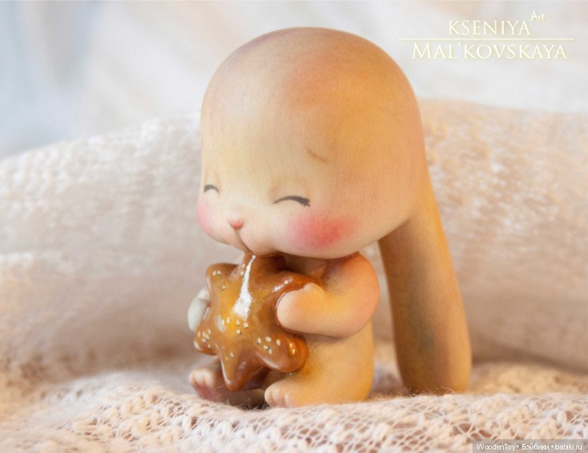 Сладкий зайка (вырезан из клёна) (фото 2)