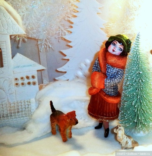 Новые ватные игрушки. Зимняя прогулка в стиле 20-х годов прошлого века