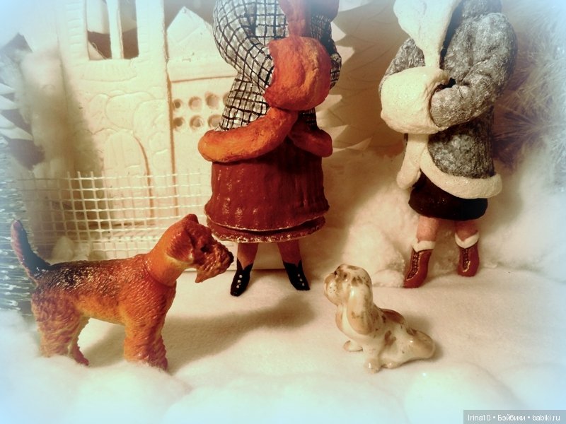 Новые ватные игрушки. Зимняя прогулка в стиле 20-х годов прошлого века (фото 8)