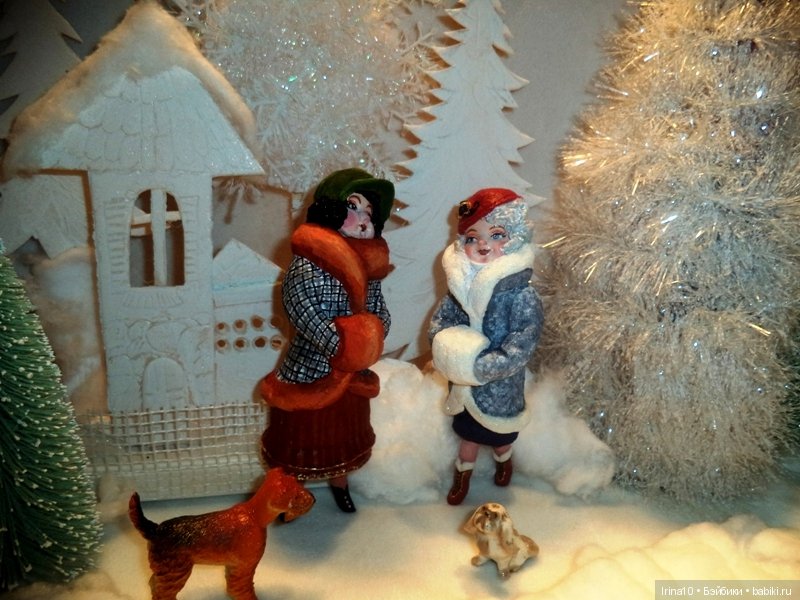 Новые ватные игрушки. Зимняя прогулка в стиле 20-х годов прошлого века (фото 5)