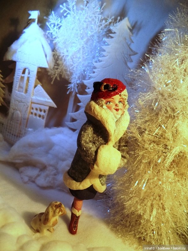 Новые ватные игрушки. Зимняя прогулка в стиле 20-х годов прошлого века