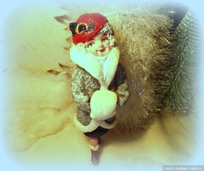 Новые ватные игрушки. Зимняя прогулка в стиле 20-х годов прошлого века (фото 3)