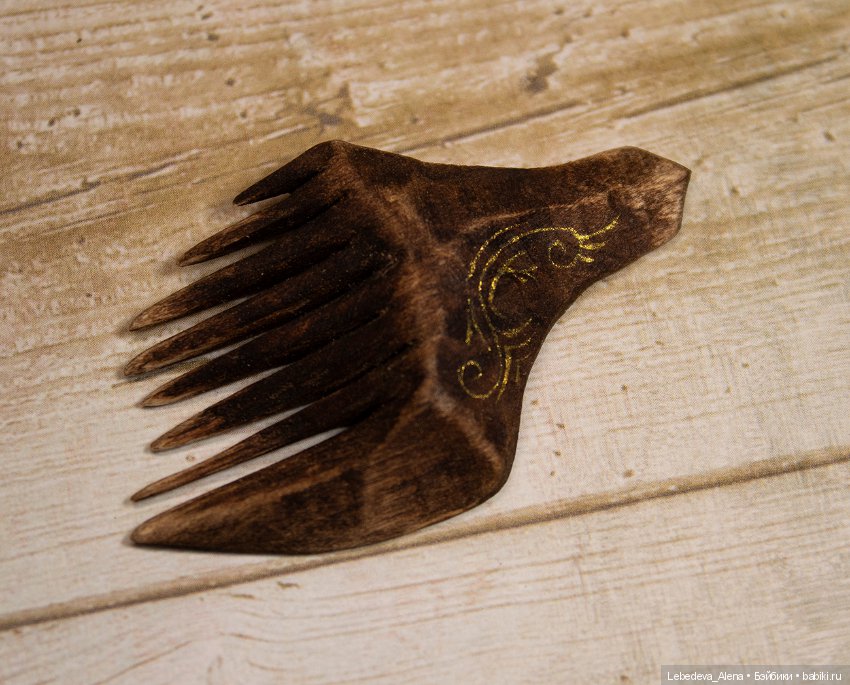 Авторские деревянные гребни для кукол (фото 6)