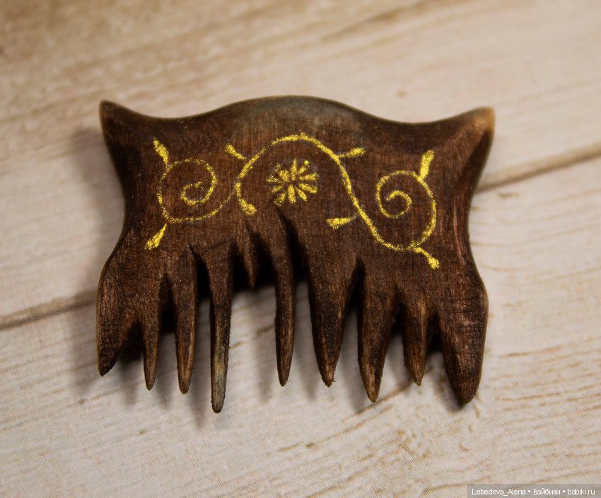 Авторские деревянные гребни для кукол (фото 4)