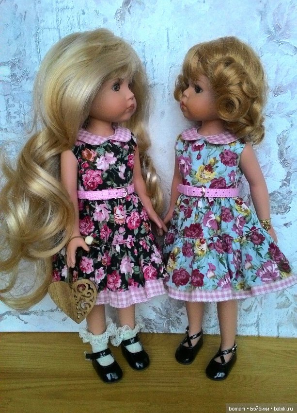 Сестрички - сладкие губки, пухлые щечки. Куклы от Linda Rick 33см (фото 3)