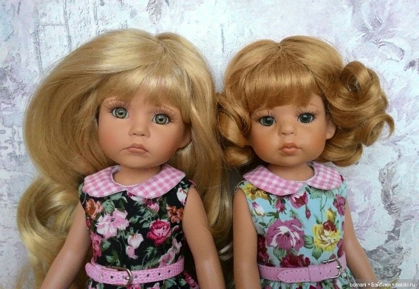 Сестрички - сладкие губки, пухлые щечки. Куклы от Linda Rick 33см