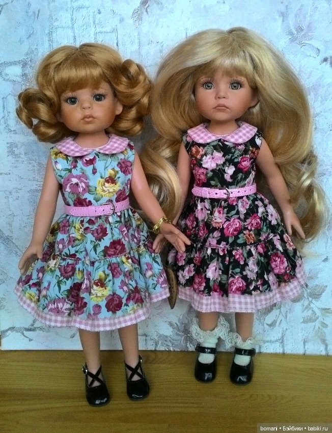 Сестрички - сладкие губки, пухлые щечки. Куклы от Linda Rick 33см (фото 4)