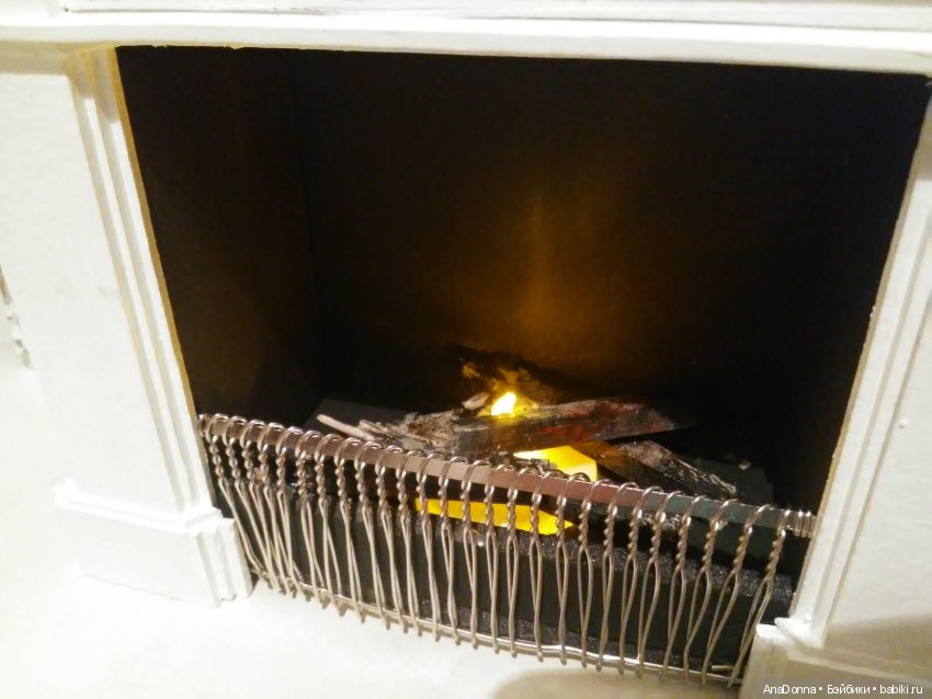 Камин в масштабе 1/6 — Мебель для кукол и домиков: фото