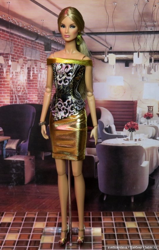 В золотом — Одежда и обувь для кукол своими руками: фото