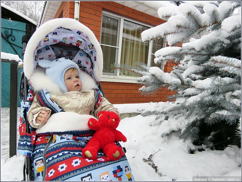 Димулька в зимней колясочке