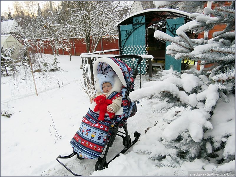 Димулька в зимней колясочке