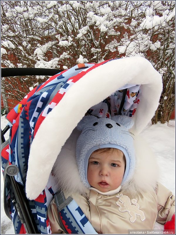 Димулька в зимней колясочке