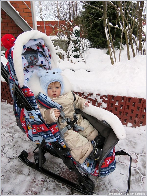 Димулька в зимней колясочке