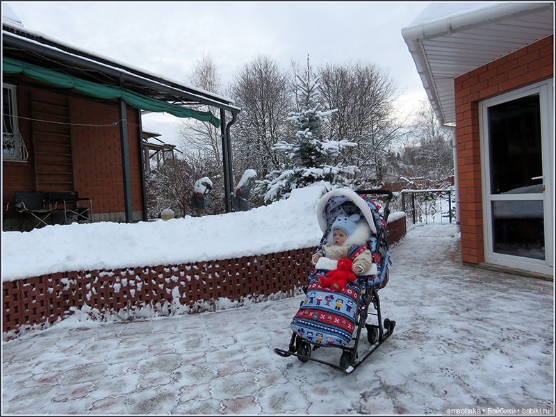 Димулька в зимней колясочке