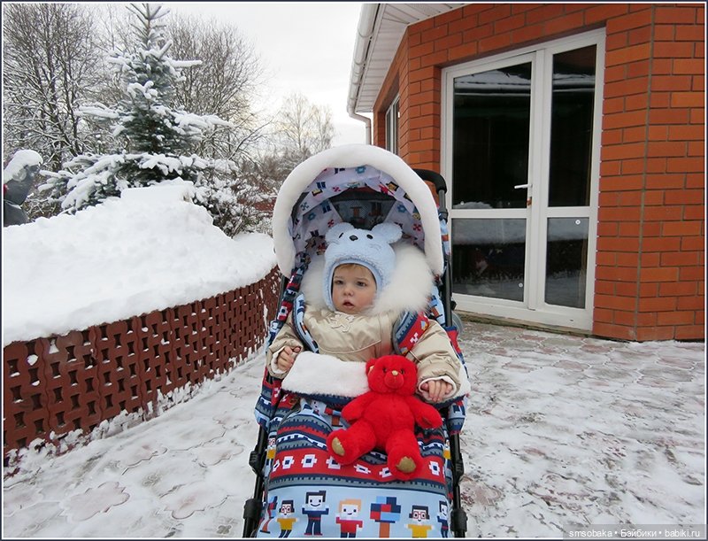 Димулька в зимней колясочке