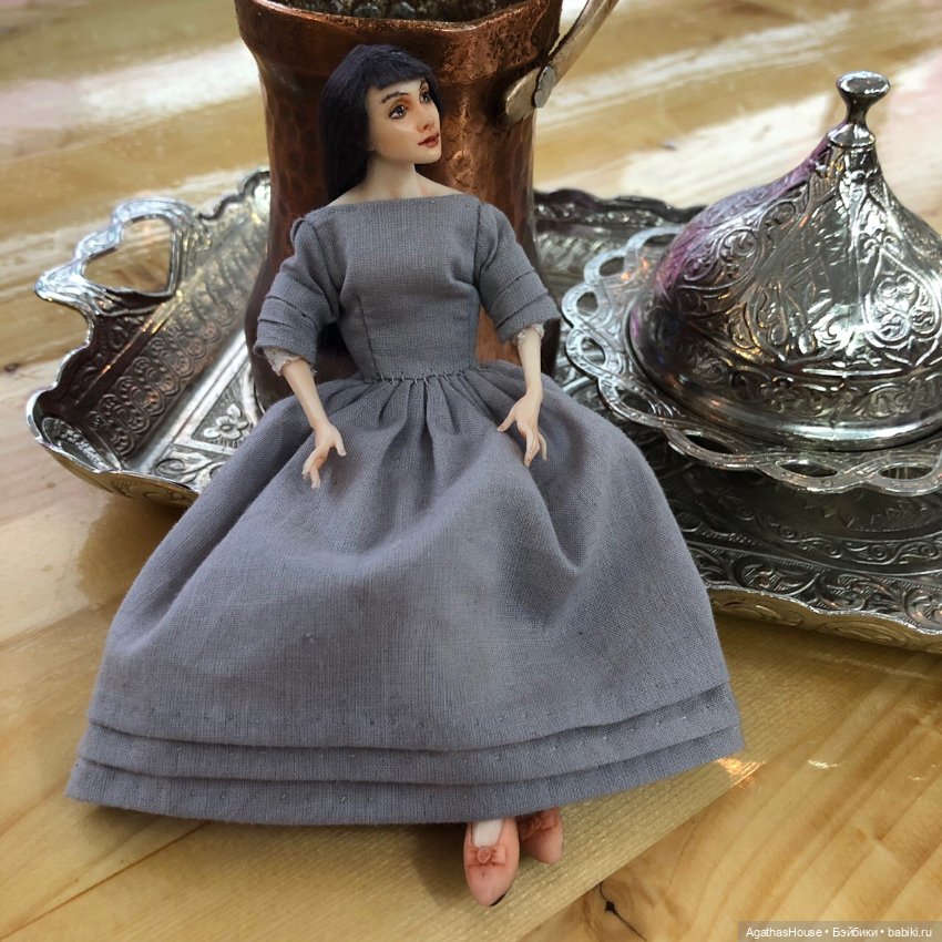 Одри, или Мечта о Париже — Авторские миниатюрные куклы: лепка (фото 6)