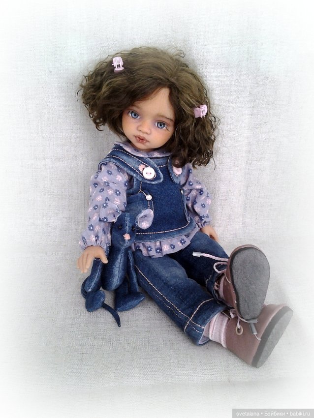 Моя маленькая джинсовая Мышка. ООАК куколки Антонио Хуан