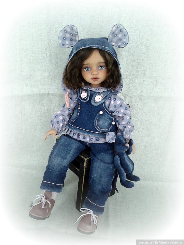 Моя маленькая джинсовая Мышка. ООАК куколки Антонио Хуан (фото 8)