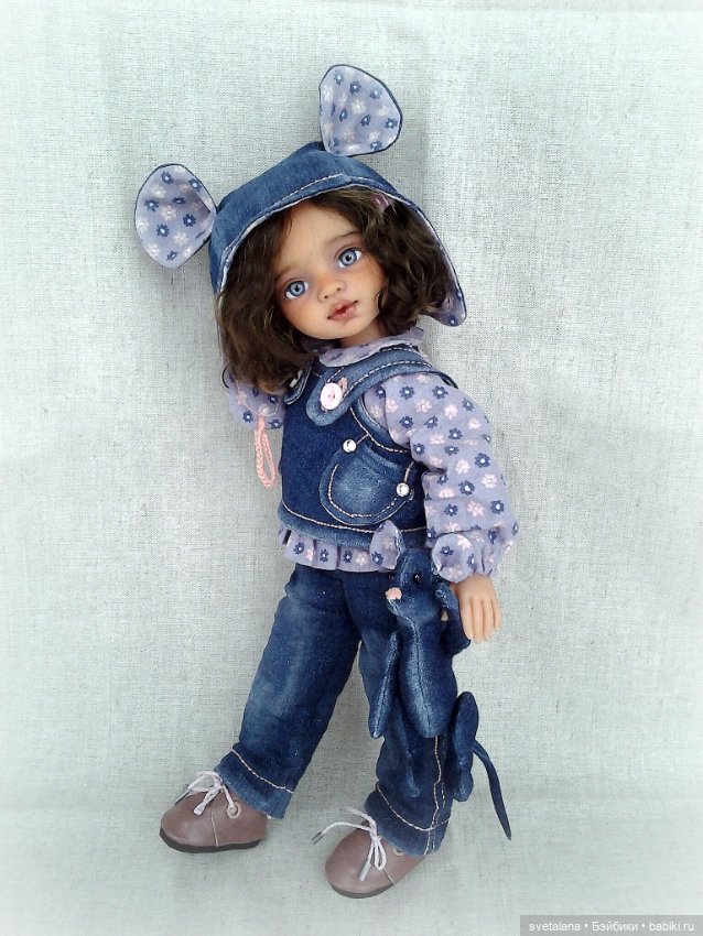 Моя маленькая джинсовая Мышка. ООАК куколки Антонио Хуан (фото 3)