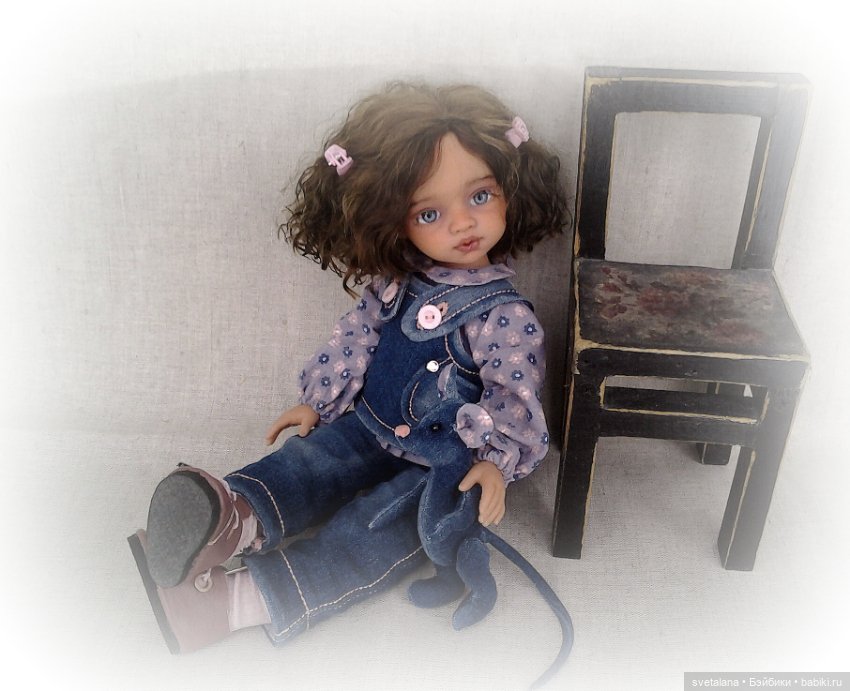 Моя маленькая джинсовая Мышка. ООАК куколки Антонио Хуан