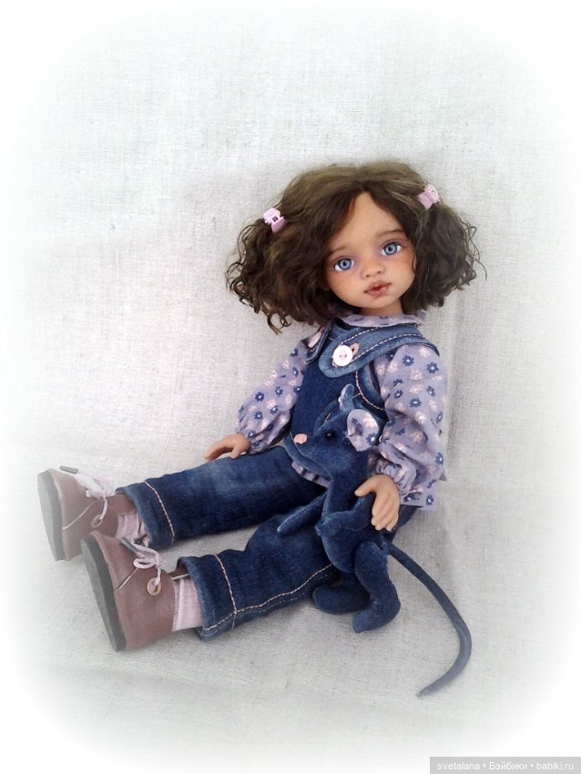 Моя маленькая джинсовая Мышка. ООАК куколки Антонио Хуан