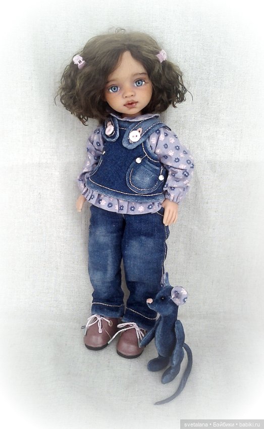 Моя маленькая джинсовая Мышка. ООАК куколки Антонио Хуан