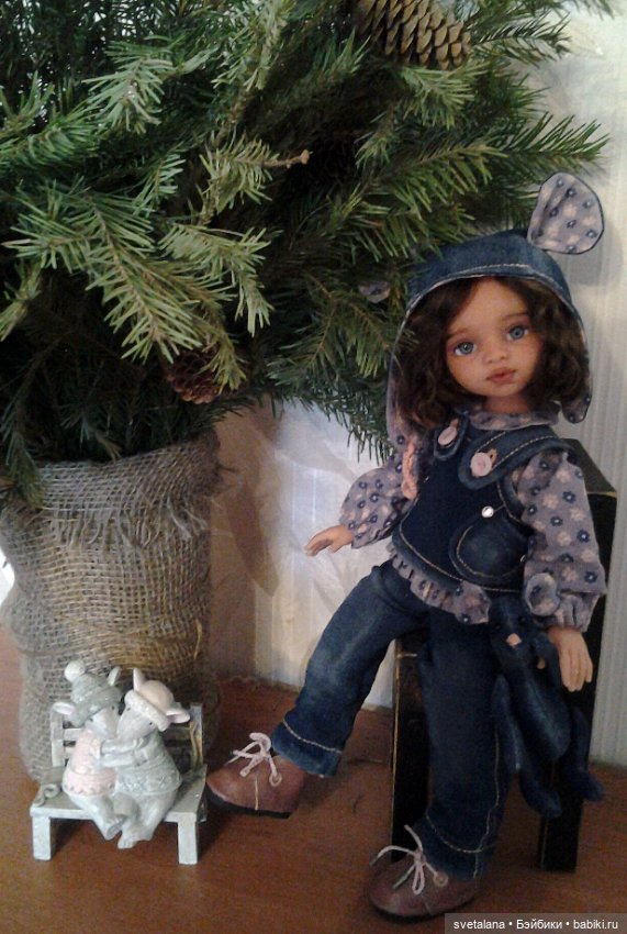 Моя маленькая джинсовая Мышка. ООАК куколки Антонио Хуан